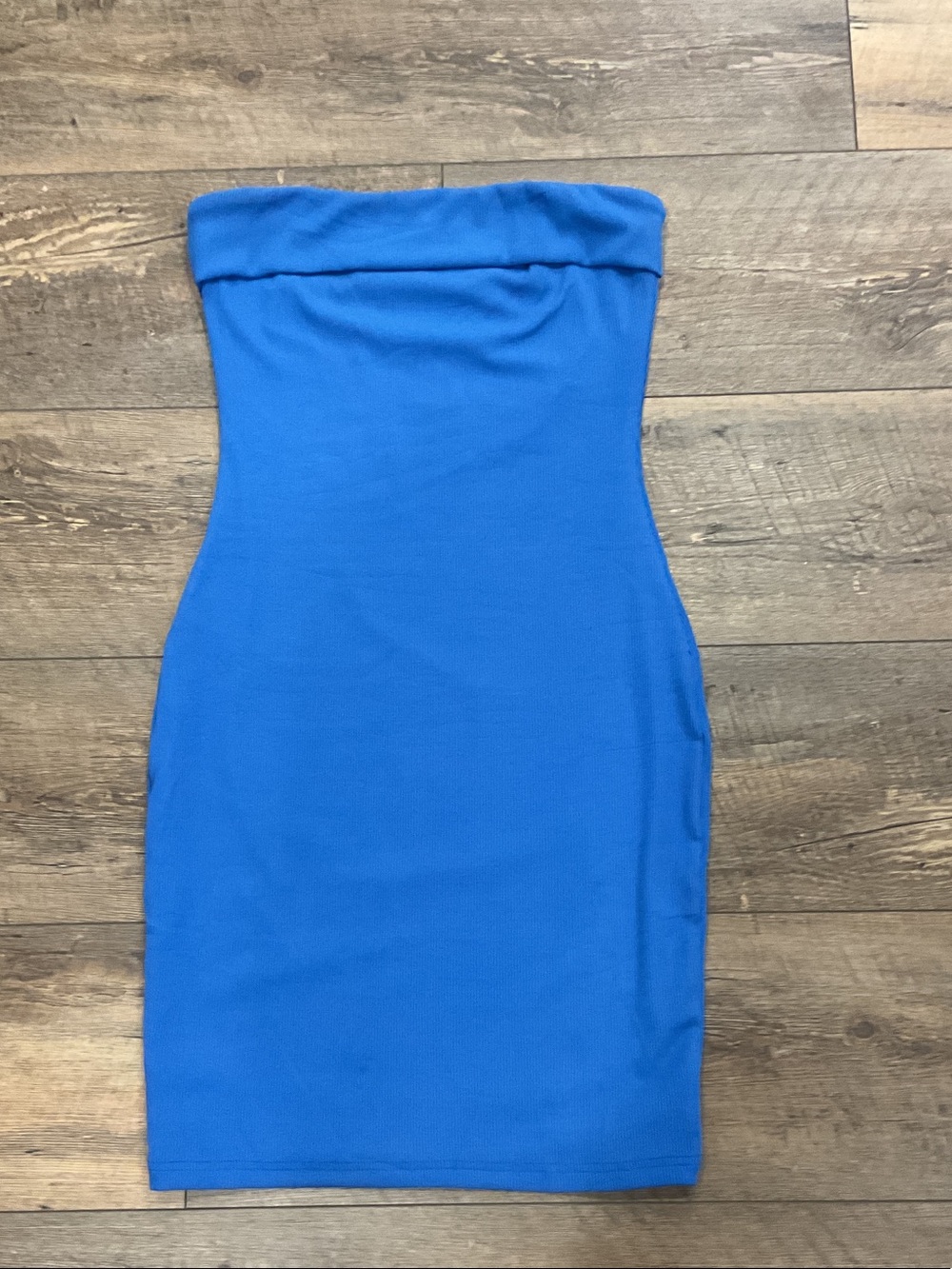 Strapless Royal Blue Bodycon Dress